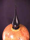 DH maple burl thread ebony drop detail.jpg (55541 bytes)